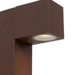 Rust Brown Industrial Outdoor Bollard Lamp - 65 cm
