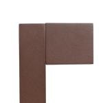 Rust Brown Industrial Outdoor Bollard Lamp - 65 cm