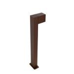 Rust Brown Industrial Outdoor Bollard Lamp - 65 cm