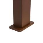 Rust Brown Industrial Outdoor Bollard Lamp - 65 cm