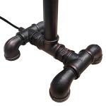 Vintage Industrial Water Pipe Table Lamp with Uplighter