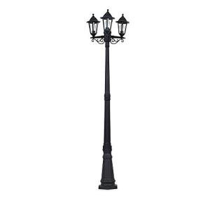 MiniSun 2.2m Traditional Black Outdoor Lamp Post