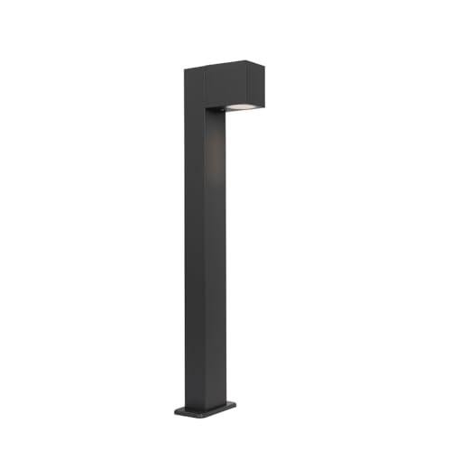 Dark Gray Industrial Outdoor Post Lamp 65 cm