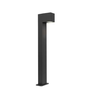 Dark Gray Industrial Outdoor Post Lamp 65 cm
