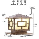 Boilyn Outdoor Waterproof Pillar Lamp in Bronze