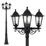 MiniSun 2.2m Traditional Black Outdoor Lamp Post