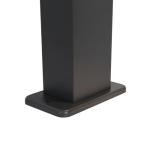 Dark Gray Industrial Outdoor Post Lamp 65 cm