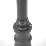 Rustic Black 3-Light Outdoor Post Lamp