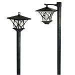 Solar Vintage Street Lamp Post Lights - 2 Pack