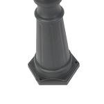 Rustic Black 3-Light Outdoor Post Lamp