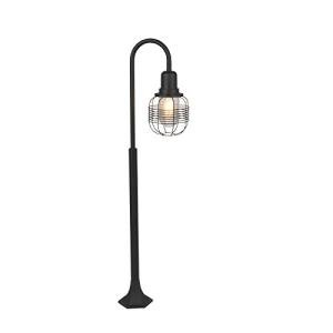 Black Outdoor Bollard Lamp for Gardens, LED Ready