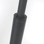 Black Outdoor Bollard Lamp for Gardens, LED Ready