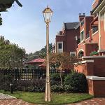 Vintage Black and Gold Outdoor Lamp Post