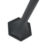 Black Outdoor Bollard Lamp for Gardens, LED Ready