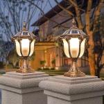 Solar LED Outdoor Post Caps in Rustic Bronze