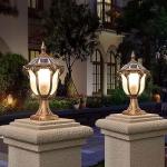 Solar LED Outdoor Post Caps in Rustic Bronze