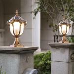 Solar LED Outdoor Post Caps in Rustic Bronze