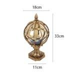Retro Bronze Garden Lamp Post with Creative Ball