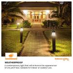 Black 1000mm Louvred Garden Bollard Light