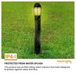 Black 1000mm Louvred Garden Bollard Light