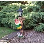 Charming Solar Lamp Post Garden Gnome Ornament