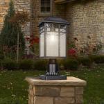 Modern Solar Post Light with Black Finish