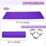 High Density Foam Yoga Mat with Strap - Purple