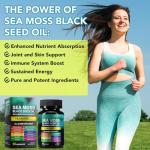 Sea Moss & Black Seed Oil Supplement Capsules