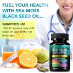 Sea Moss & Black Seed Oil Supplement Capsules