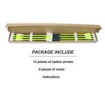 Pointdo 30" Fluorescent Carbon Practice Arrows