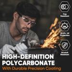 TICONN Anti-Fog Safety Glasses with UV Protection