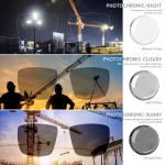 Photochromic Safety Sunglasses with Removable Side Shields