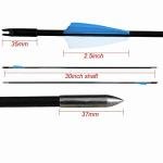 GPP Beginner's 30" Fiberglass Archery Arrows - 12 Pack