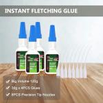 Instant Fletching Glue for Arrows - 4 Pack