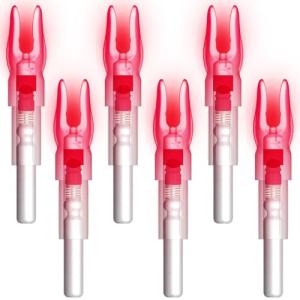 Linpeng 6 Pack LED Lighted Nocks for Arrows