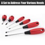 KURUI 6-Piece Magnetic Screwdriver Set with Grip