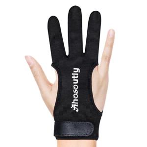 Three Finger Leather Archery Gloves for Kids & Adults