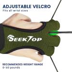 Seektop Leather Three Finger Archery Gloves - Green