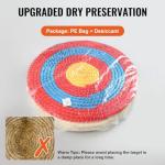 VEVOR 20" Round Straw Archery Target - 5 Layers