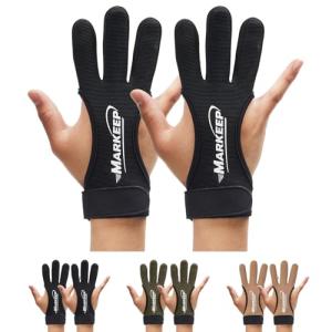 Archery Gloves 2 Pack - Leather 3-Finger Guard