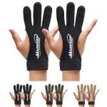 Archery Gloves 2 Pack - Leather 3-Finger Guard