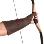 Leather Arm Guard for Archery - Bourbon Brown