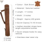 Scorpion Archery Traditional Leather Shoulder Quiver