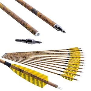 30” Carbon Hunting Arrows with Turkey Feathers