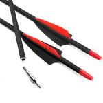 30 Inch Carbon Arrows with 3" Shield Vanes, 12 Pack