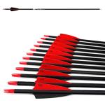 30 Inch Carbon Arrows with 3" Shield Vanes, 12 Pack