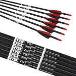30 Inch Carbon Arrows with 3" Shield Vanes, 12 Pack