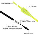 Pointdo 30" Fluorescent Carbon Practice Arrows