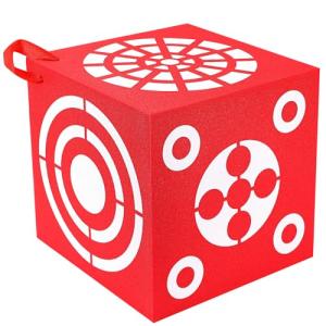 Red 3D Foam Archery Target Cube with Handle