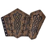 Medieval Faux Leather Arm Bracers and Gauntlets